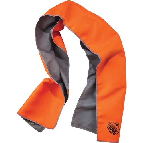 Serviette de refroidissement en microfibre Chill-Its 6602MF, Orange haute visibilit&eacute; Helyx Safety & Industrial Supplies