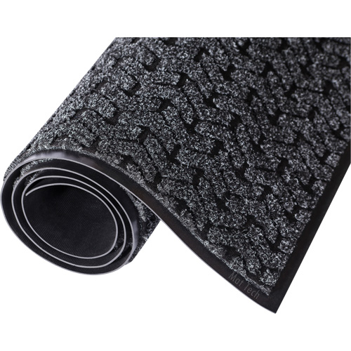 Tire-Track Entrance Mat, Wiper/Scraper, 4' x 6' x 3/8", Charcoal Helyx Safety & Industrial Supplies