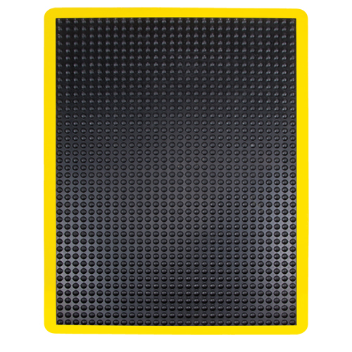 Anti-Fatigue Dome Matting, Bubbled, 3' x 4' x 1/2", Black, Rubber Helyx Safety & Industrial Supplies