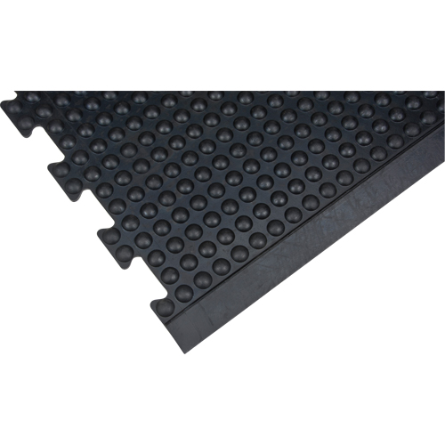 Tapis antifatigue en d&ocirc;me, &agrave; bulles, 3' x 4' x 1/2", Noir, Caoutchouc Helyx Safety & Industrial Supplies