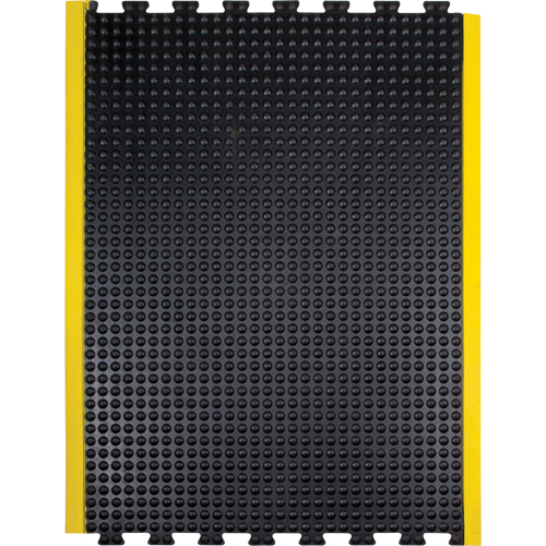 Anti-Fatigue Dome Matting, Bubbled, 3' x 4' x 1/2", Black, Rubber Helyx Safety & Industrial Supplies