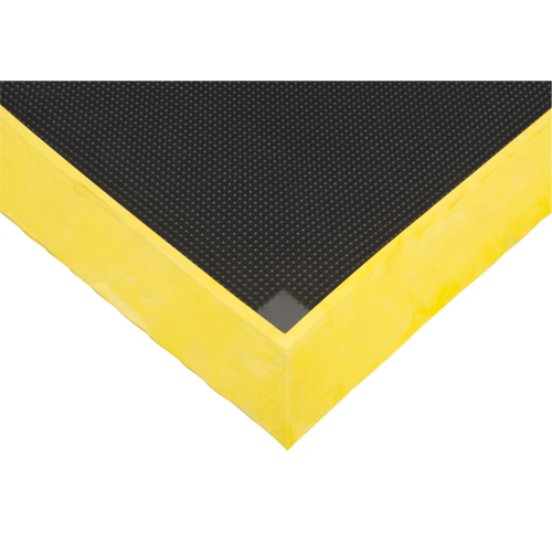 Foot Sanitizing Matting, Rubber, 2-2/3' W x 3-1/4' L x 2-1/2" Thick, Yellow Helyx Safety & Industrial Supplies