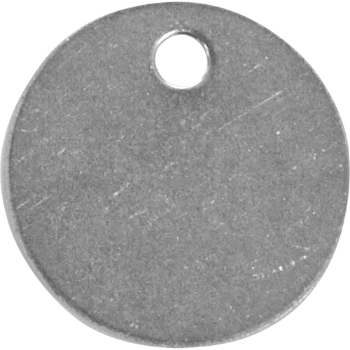 &eacute;tiquettes vierges, Acier inoxydable, 1,25" dia. Helyx Safety & Industrial Supplies