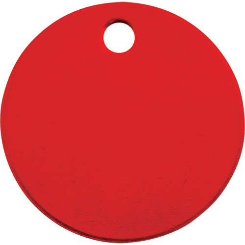 Blank Tags, Aluminum, 1.5" dia Helyx Safety & Industrial Supplies