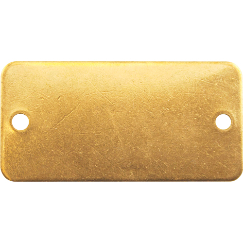 Blank Tags, Brass, 2" W x 1" H Helyx Safety & Industrial Supplies