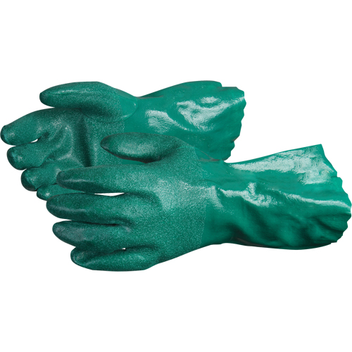 Chemstop Gloves with Crushed Ceramic-Powder Grip Finish, Size Medium/8, 12" L, Nitrile, Cotton Jersey Inner Lining, 40-mil Helyx Safety & Industrial Supplies