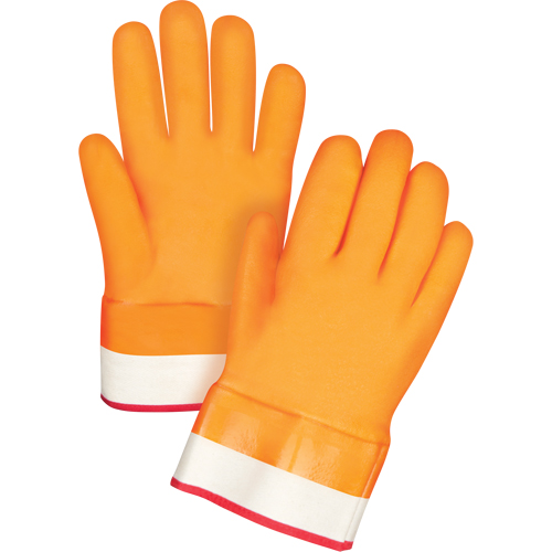Winter-Lined Chemical-Resistant Gloves, Size Large/9, 10" L, PVC, Foam Fleece Inner Lining, Winter Weight Helyx Safety & Industrial Supplies