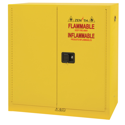Flammable Storage Cabinet, 24 gal., 2 Door, 43" W x 44" H x 12" D Helyx Safety & Industrial Supplies