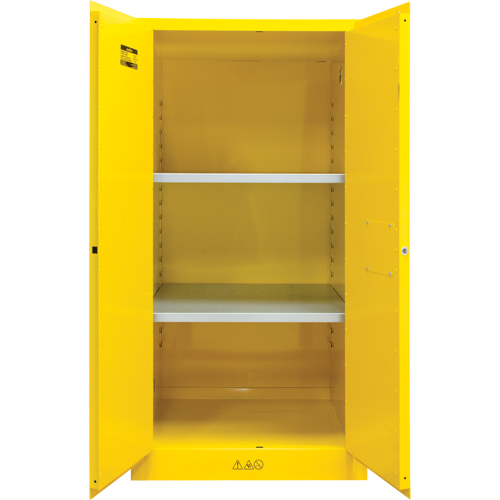 Flammable Storage Cabinet, 60 gal., 2 Door, 34" W x 65" H x 34" D Helyx Safety & Industrial Supplies