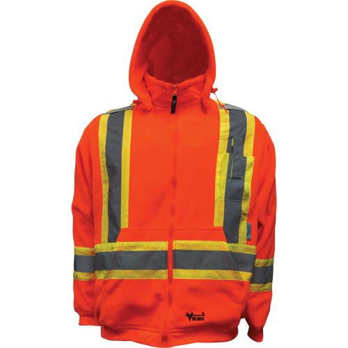 Safety Fleece Hoodie, Fleece/Polyester, Small, Orange Helyx Safety & Industrial Supplies