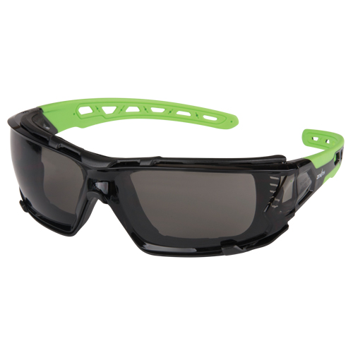 Z2500 Series Safety Glasses with Foam Gasket, Grey/Smoke Lens, Anti-Scratch, ANSI Z87+/Meets/Exceeds CSA Z94.3 Helyx Safety & Industrial Supplies