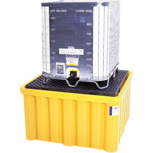 Ultra-IBC Spill Pallet&reg; with Drain, 400 US gal. Spill Capacity, 58.75" x 58.75" x 33" Helyx Safety & Industrial Supplies