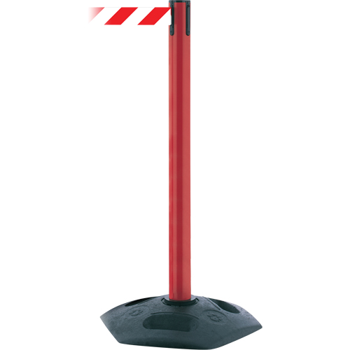 Poteau receveur robuste &agrave; ligne simple, Hauteur de 38", Noir Helyx Safety & Industrial Supplies