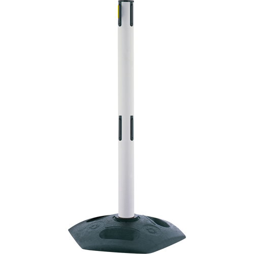 Poteau receveur robuste &agrave; ligne double, Hauteur de 38", Blanc Helyx Safety & Industrial Supplies