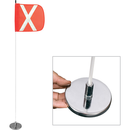 Safety Whip&reg; Light-Duty Whips, Magnet Mount, 5' High, Orange Helyx Safety & Industrial Supplies