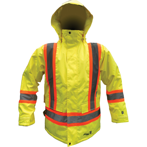 Parka de s&eacute;curit&eacute;, Jaune lime haute visibilit&eacute;, Petit Helyx Safety & Industrial Supplies
