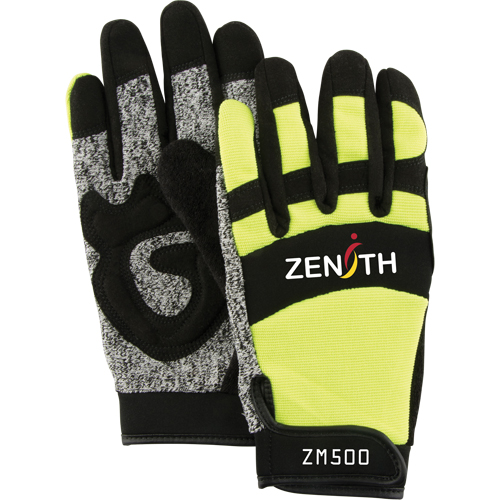 ZM500 High-Visibility Cut-Resistant Mechanic's Gloves, HPPE Palm, Size 2X-Large Helyx Safety & Industrial Supplies