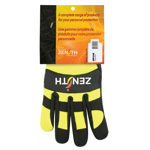 ZM500 High-Visibility Cut-Resistant Mechanic's Gloves, HPPE Palm, Size 2X-Large Helyx Safety & Industrial Supplies