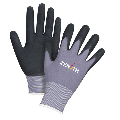 ZX-1 Premium Touchscreen Compatible Gloves, 8/Medium, Nitrile/Foam Nitrile Coating, 15 Gauge, Nylon Shell Helyx Safety & Industrial Supplies