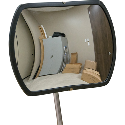 Miroir convexe rectangulaire/rond avec bras t&eacute;lescopique, 12" h x 18" la, Int&eacute;rieur/Ext&eacute;rieur Helyx Safety & Industrial Supplies