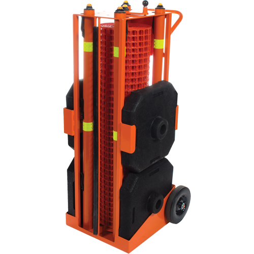 Portable Safety Zone, 100' L, Steel, Orange Helyx Safety & Industrial Supplies