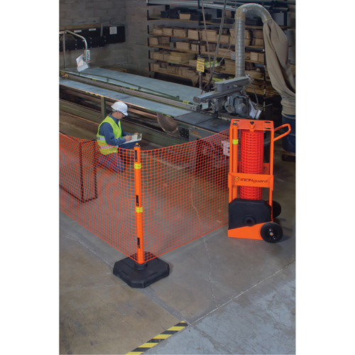 Portable Safety Zone, 100' L, Steel, Orange Helyx Safety & Industrial Supplies