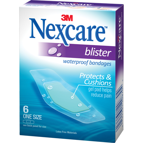 Nexcare Waterproof Blister Bandages, Rectangular/Square, 2-1/4", Plastic, Sterile Helyx Safety & Industrial Supplies