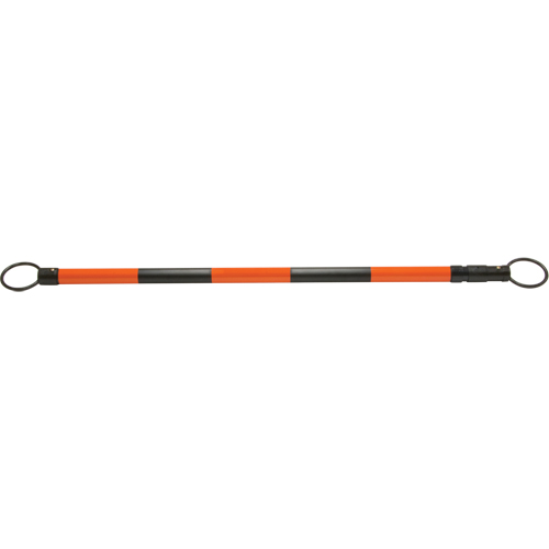 Barre pour c&ocirc;ne de circulation r&eacute;tractable, Longueur d&eacute;ploy&eacute;e de 7' 5'', Noir/Orange Helyx Safety & Industrial Supplies