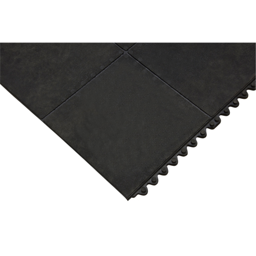 Tapis antifatigue, Lisse, 3' x 3' x 1/2", Noir, Caoutchouc naturel Helyx Safety & Industrial Supplies