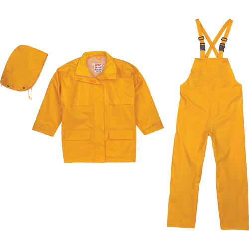 V&ecirc;tement imperm&eacute;able Open Road 150D 3 pi&egrave;ces ind&eacute;chirable, Polyester, 2T-Grand, Jaune Helyx Safety & Industrial Supplies