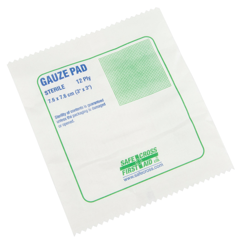 Gaze, Tampon, 3" lo x 3" la, St&eacute;rile, Dispositif m&eacute;dical Classe 1 Helyx Safety & Industrial Supplies