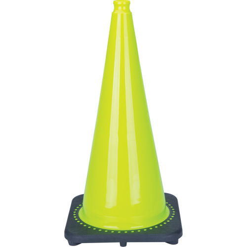 Premium Traffic Cone, 28", Lime Green Helyx Safety & Industrial Supplies