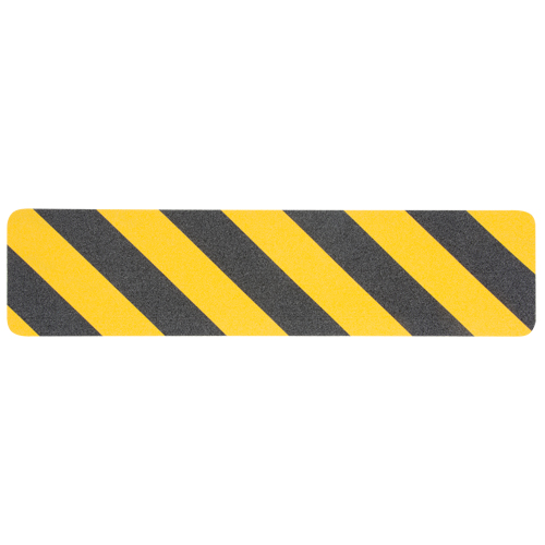Ruban antid&eacute;rapant de premi&egrave;re qualit&eacute;, 6" x 24", Noir & jaune Helyx Safety & Industrial Supplies