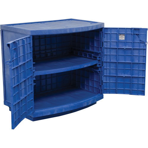 Polyethylene Corrosive/Acid Cabinet, 24 gal., 36" x 35" x 25" Helyx Safety & Industrial Supplies