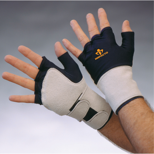 Gant contre les impacts avec serre-poignet, Moyen, Paume en Cuir fleur, Poignet &agrave; enfiler Helyx Safety & Industrial Supplies