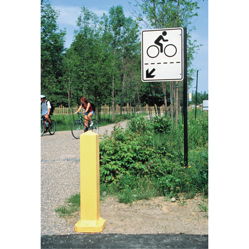 Bornes, Plastique, 33" h x 6" la, Jaune Helyx Safety & Industrial Supplies