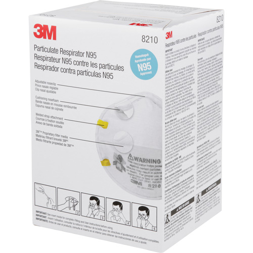 8210 Particulate Respirators, N95, NIOSH Certified Helyx Safety & Industrial Supplies