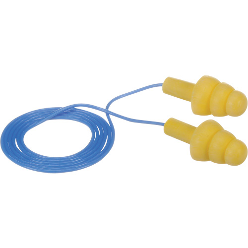 E-A-R Ultrafit Premolded Earplugs, Corded, Bulk - Polybag, 25 dB NRR, One-Size Helyx Safety & Industrial Supplies