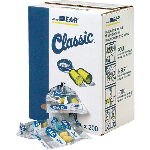 Bouchons d'oreilles classiques E-A-R, Vrac - Sac en poly, Avec cordon Helyx Safety & Industrial Supplies