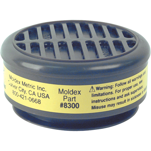 8000 Series Replacement Cartridges, Gas/Vapour Cartridge, Organic Vapour/Acid Gas Helyx Safety & Industrial Supplies