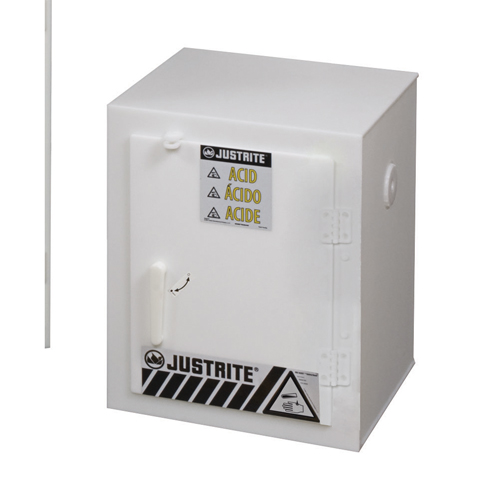 Solid Polyethylene Acid Cabinets, 6 x 0.66043 Gal., 17" x 22" x 17" Helyx Safety & Industrial Supplies