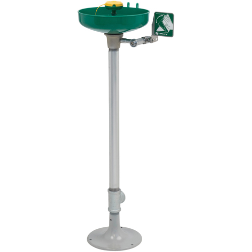 Poste de douche oculaire/faciale Axion, Installation Socle, Bol Plastique Helyx Safety & Industrial Supplies