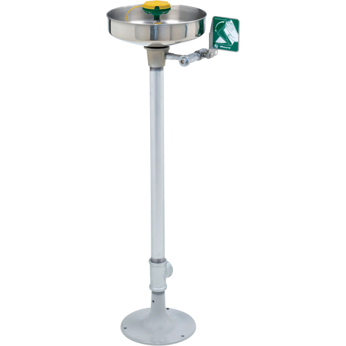 Poste de douche oculaire/faciale Axion, Installation Socle, Bol Acier inoxydable Helyx Safety & Industrial Supplies