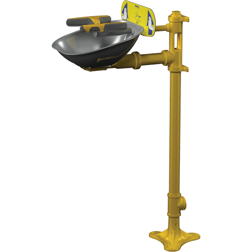 Halo Face/Eyewash Stations, Pedestal Installation, Stainless Steel Bowl Helyx Safety & Industrial Supplies