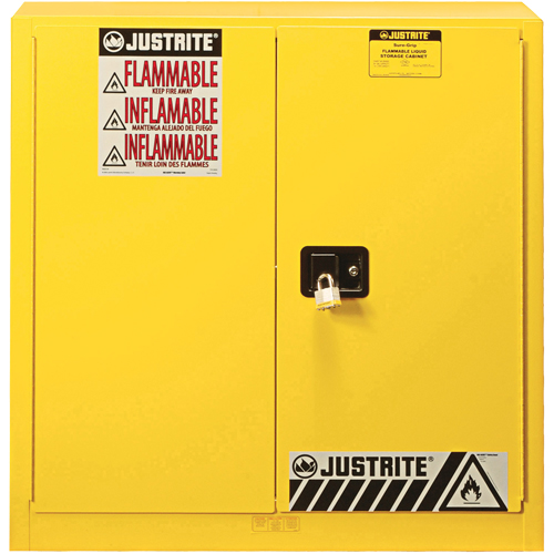 Armoire de s&eacute;curit&eacute; pour produits inflammables Ex Sure-Grip, 30 gal., 2 Porte(s), 36" La x 35" h x 24" p Helyx Safety & Industrial Supplies