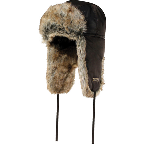 Quilted Synthetic Fur-Lined Hat, Nylon/Fur Lining, X-Large, Black Helyx Safety & Industrial Supplies