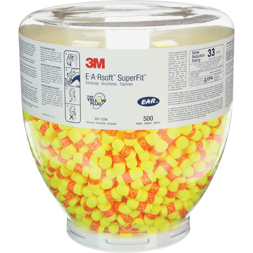 Refill E-A-Rsoft SuperFit One Touch Earplugs, Bulk - Canister Helyx Safety & Industrial Supplies