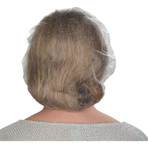 Bonnets bouffants non tiss&eacute;s, Polypropyl&egrave;ne, 21"/Grand, Blanc Helyx Safety & Industrial Supplies