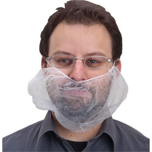 Beard Nets, Polypropylene, White Helyx Safety & Industrial Supplies