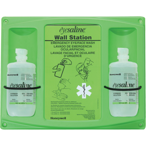 Saline Eyewash Wall Station, Double Helyx Safety & Industrial Supplies